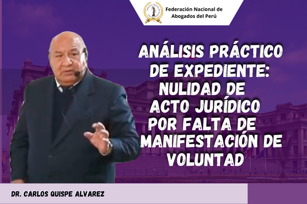 Curso: análisis de expediente de nulidad de acto jurídico por falta de manifestación de voluntad