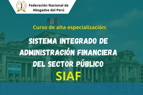 Curso: Sistema Integrado de Administración Financiera del Sector Público-SIAF